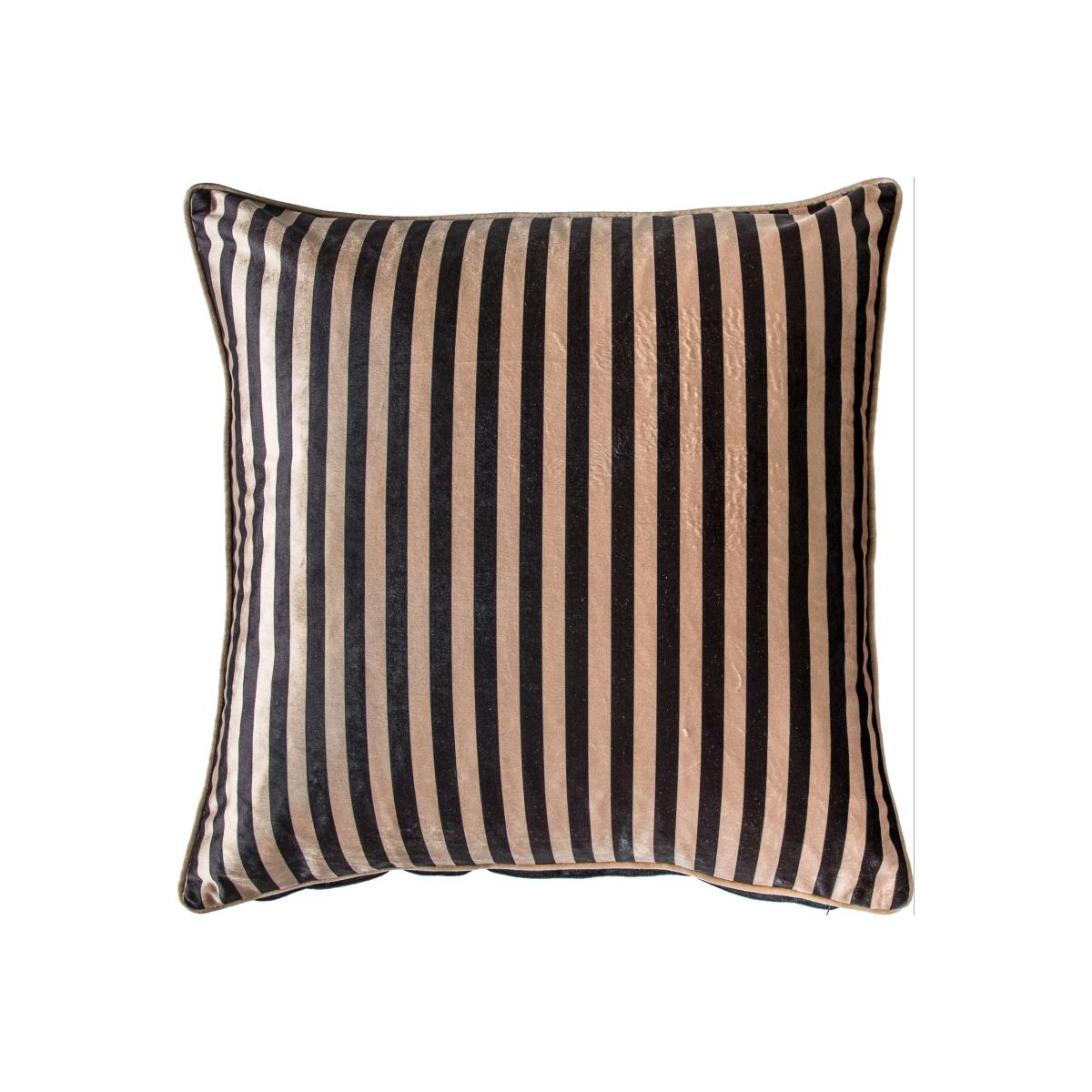 Velvet Striped Cushion Gold