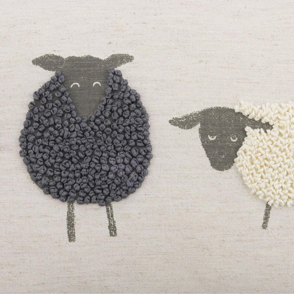 Rectangular Sheep Cushion Natural – image 2