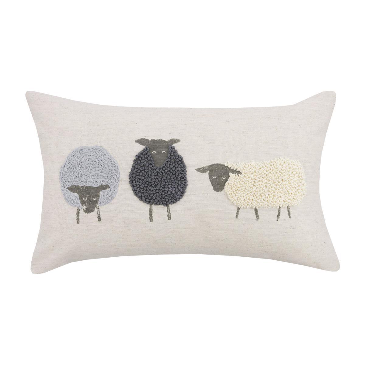 Rectangular Sheep Cushion Natural – image 1