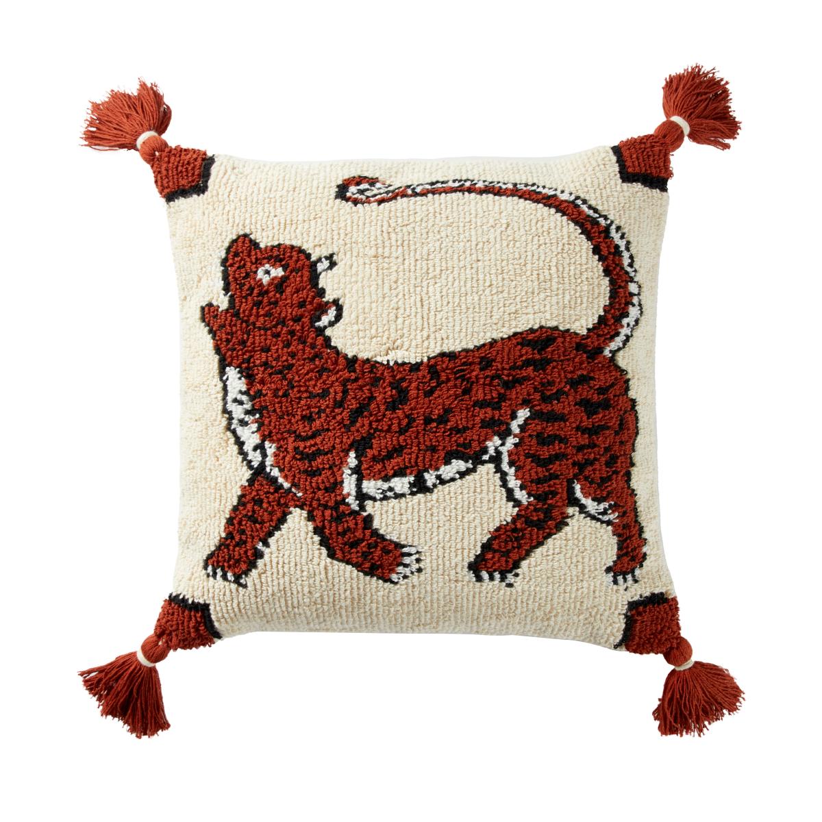 Tufted Tiger Cushion Brown – image 2