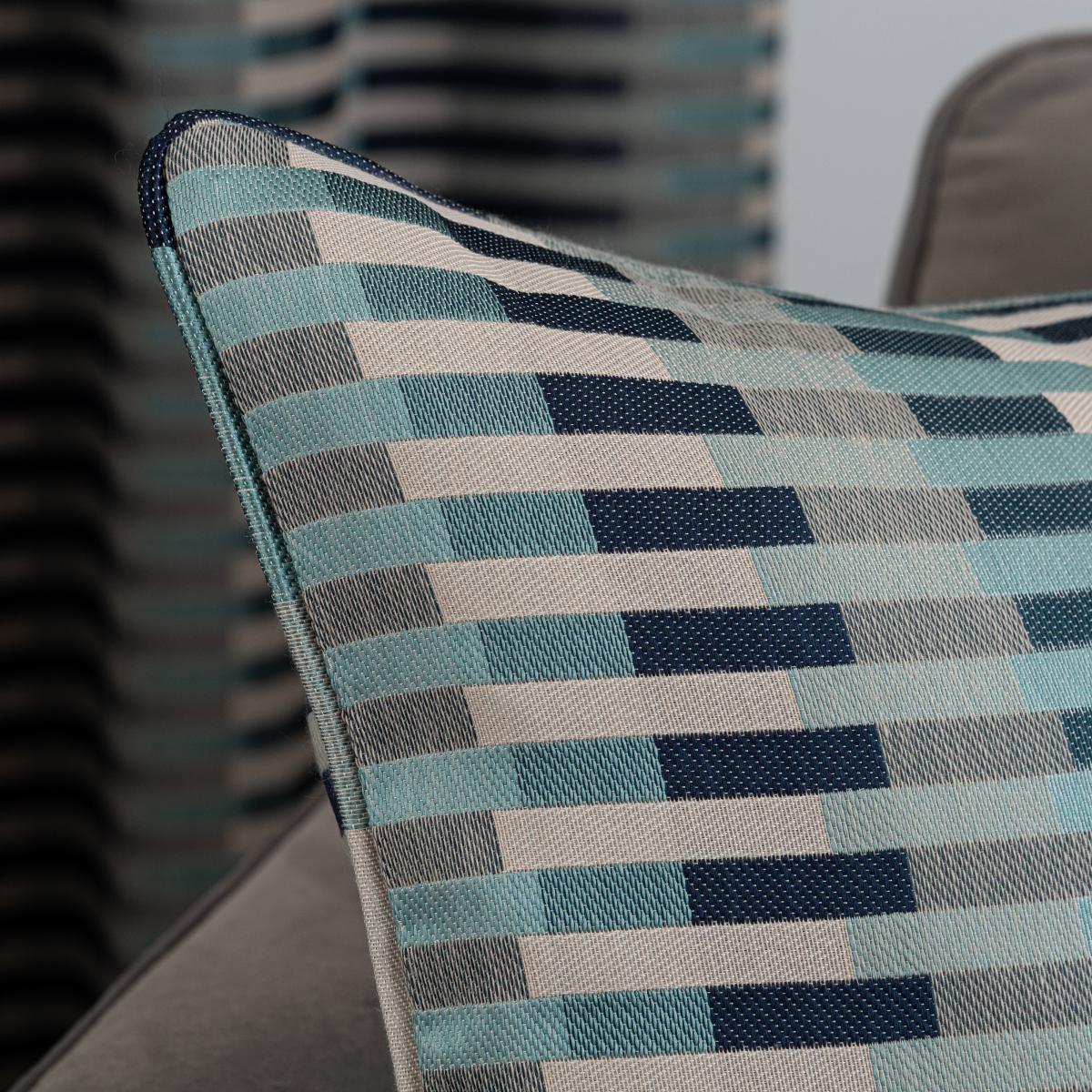 Kansas Stripe Cushion Navy – image 2