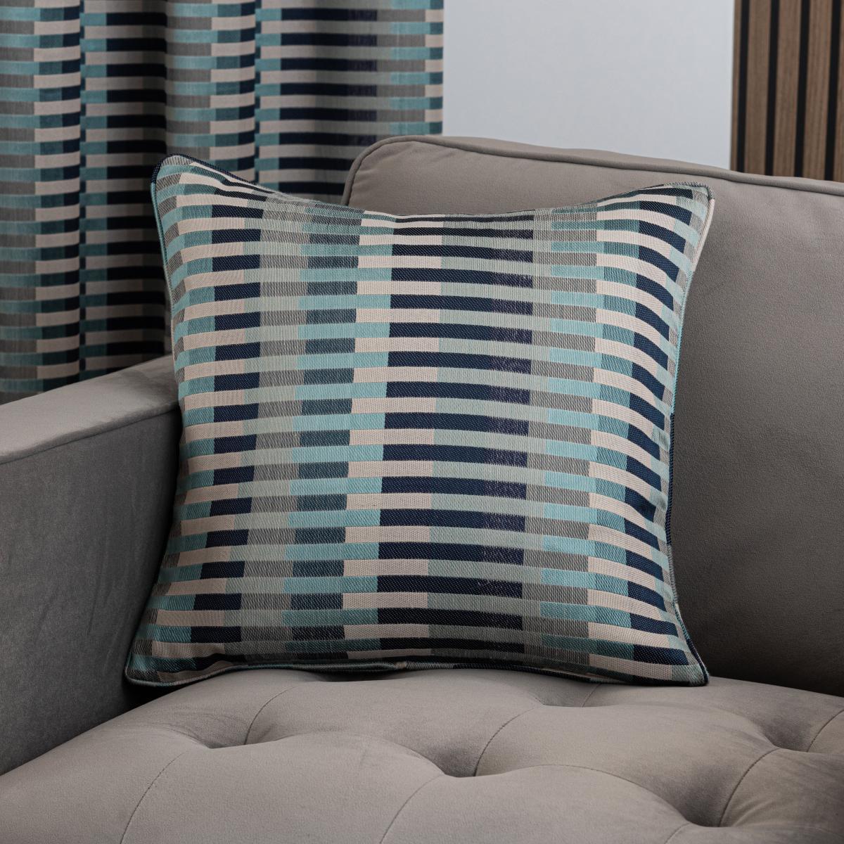 Kansas Stripe Cushion Navy – image 1
