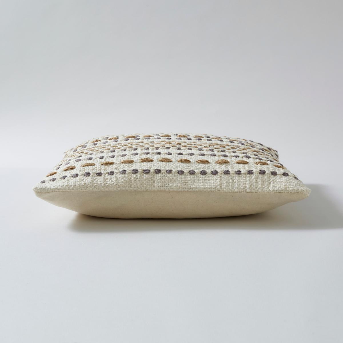 Jute Stripe Cushion 43x43cm Black – image 4