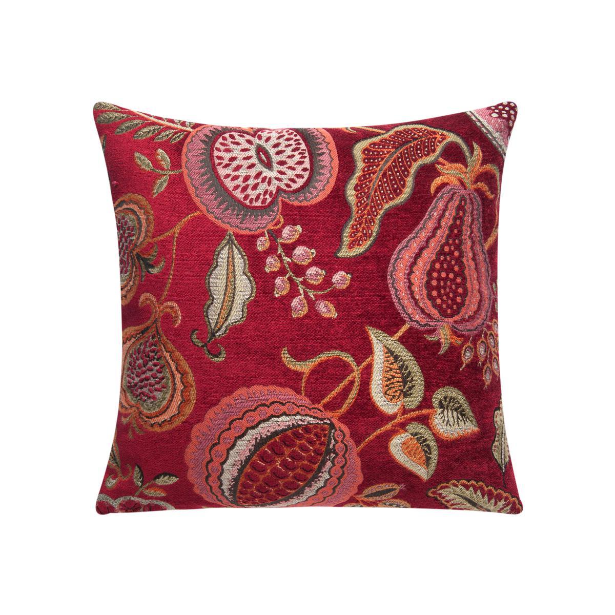 Summer Fruits Red Cushion Cover Red, Yellow and White – image 1