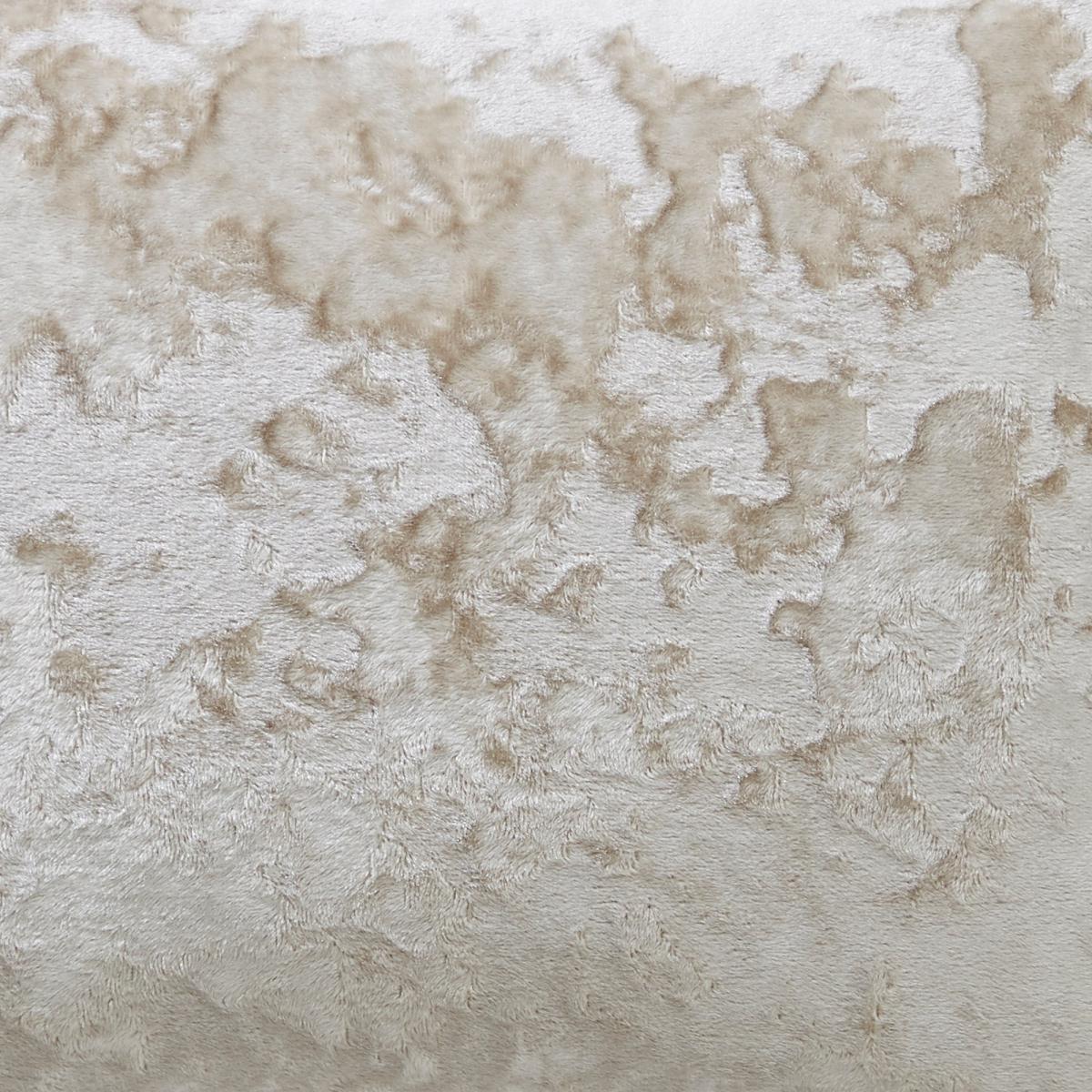 Crushed Velour Rectangular Cushion Beige and Grey – image 2
