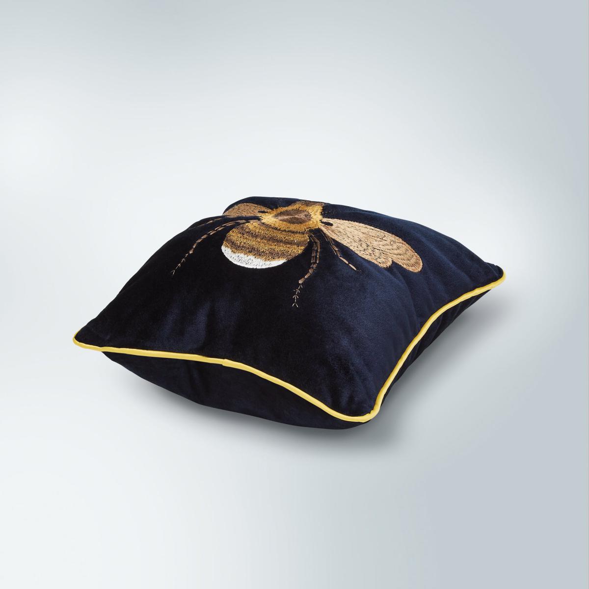 Bees Cushion Navy Navy – image 3