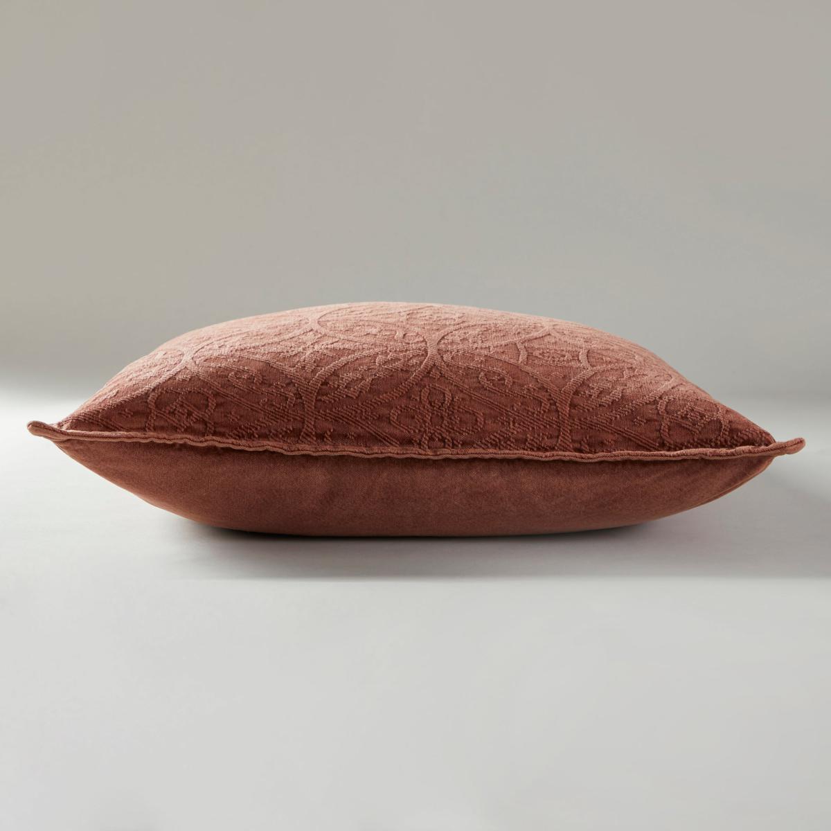 Stone Washed Chenille Cushion Terracotta – image 3
