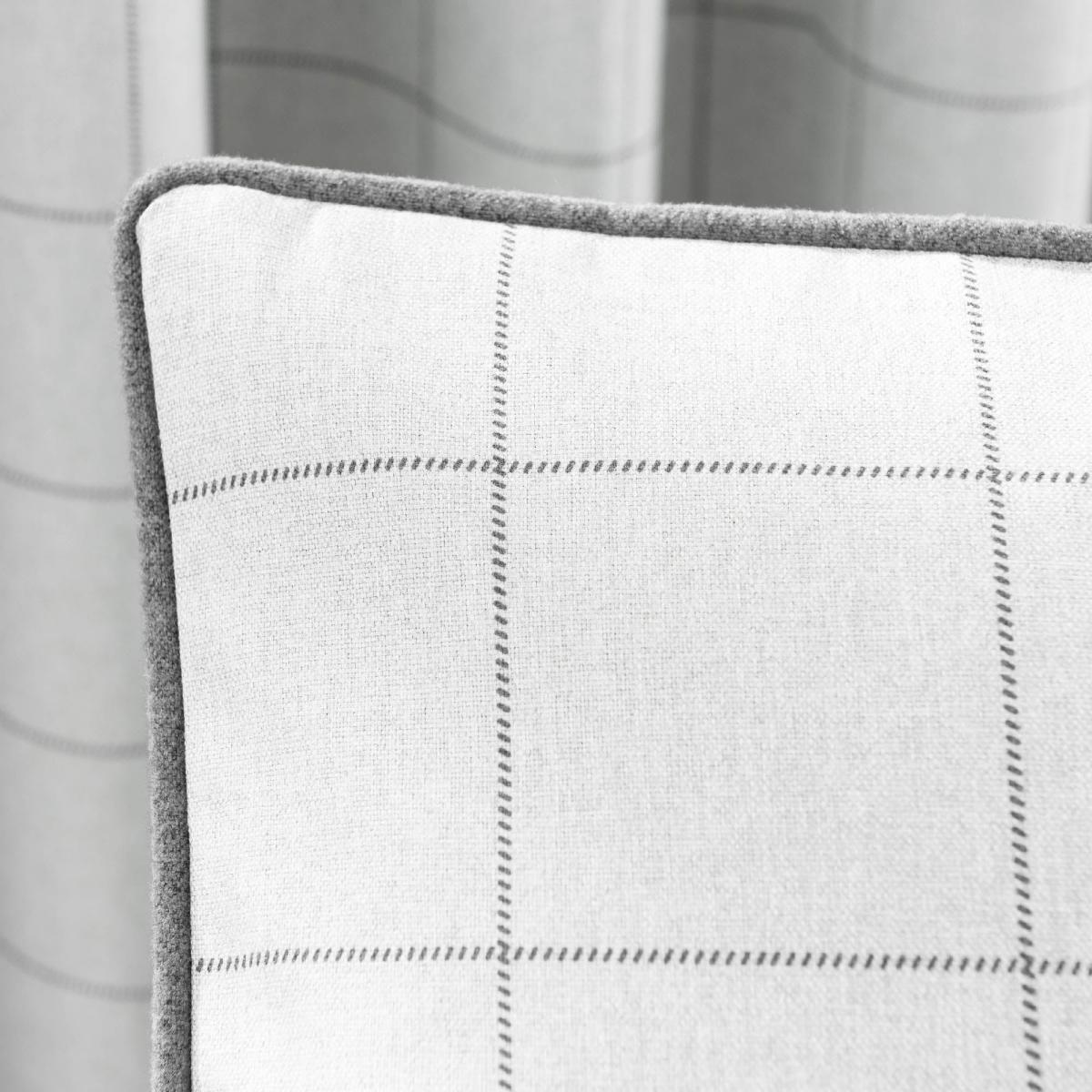 Luna Check Dove Grey Cushion Grey – image 2
