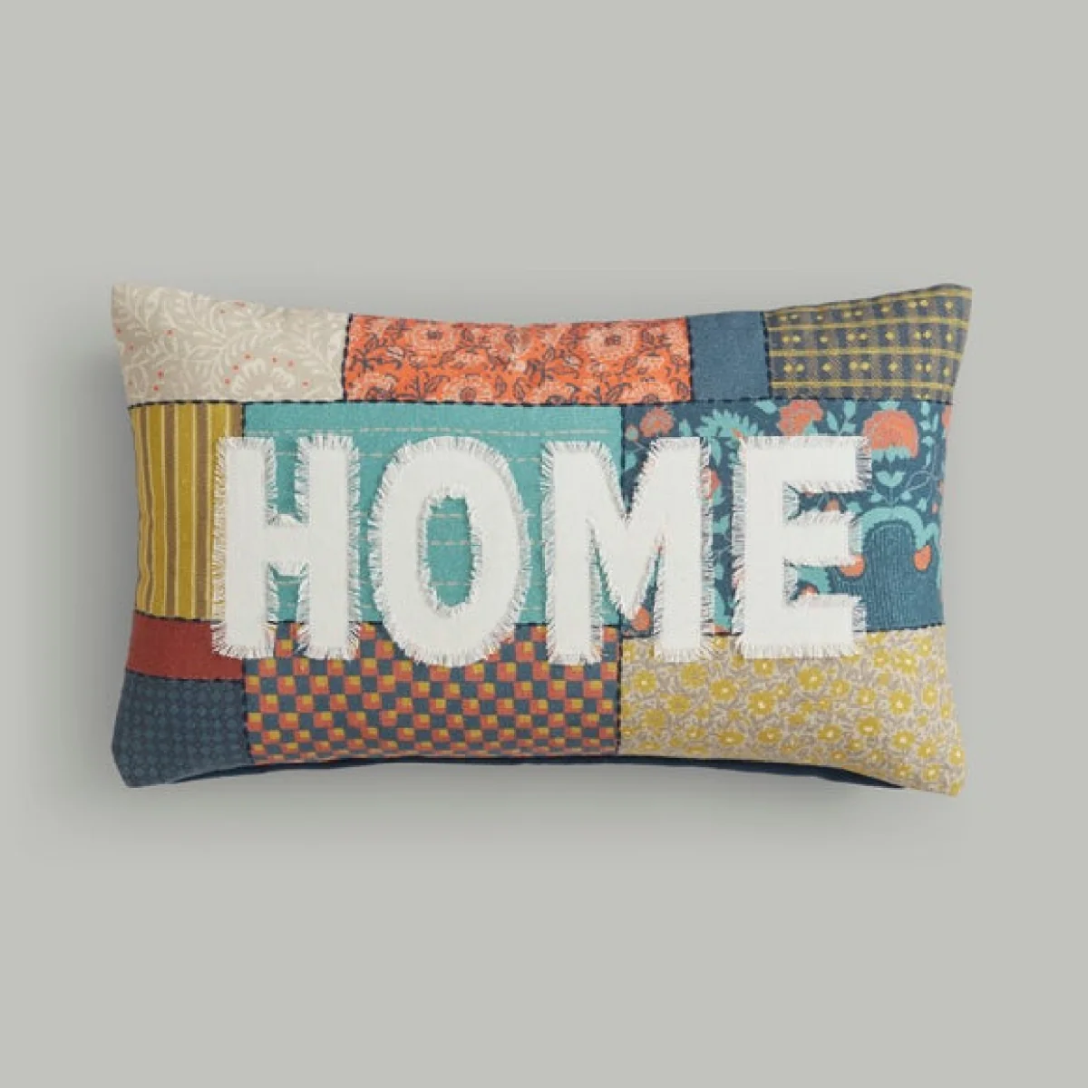 Home Patchwork Cotton Rectangle Cushion – image 2