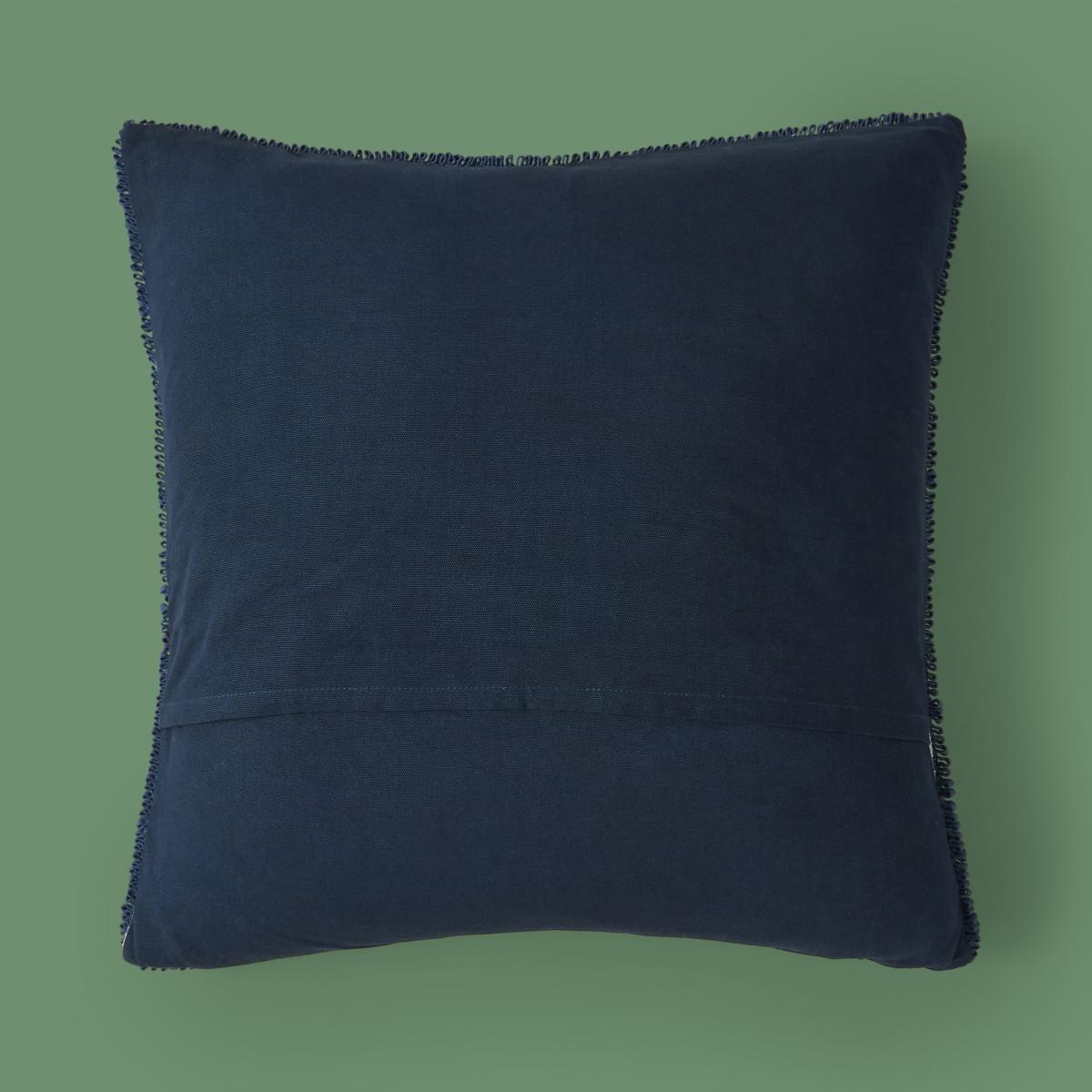 Embroidered Vase Cushion Navy (Blue) – image 5
