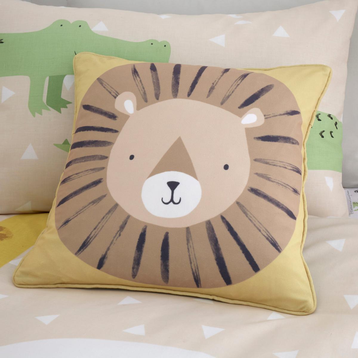 Catherine Lansfield Roarsome Animals Cushion MultiColoured – image 1