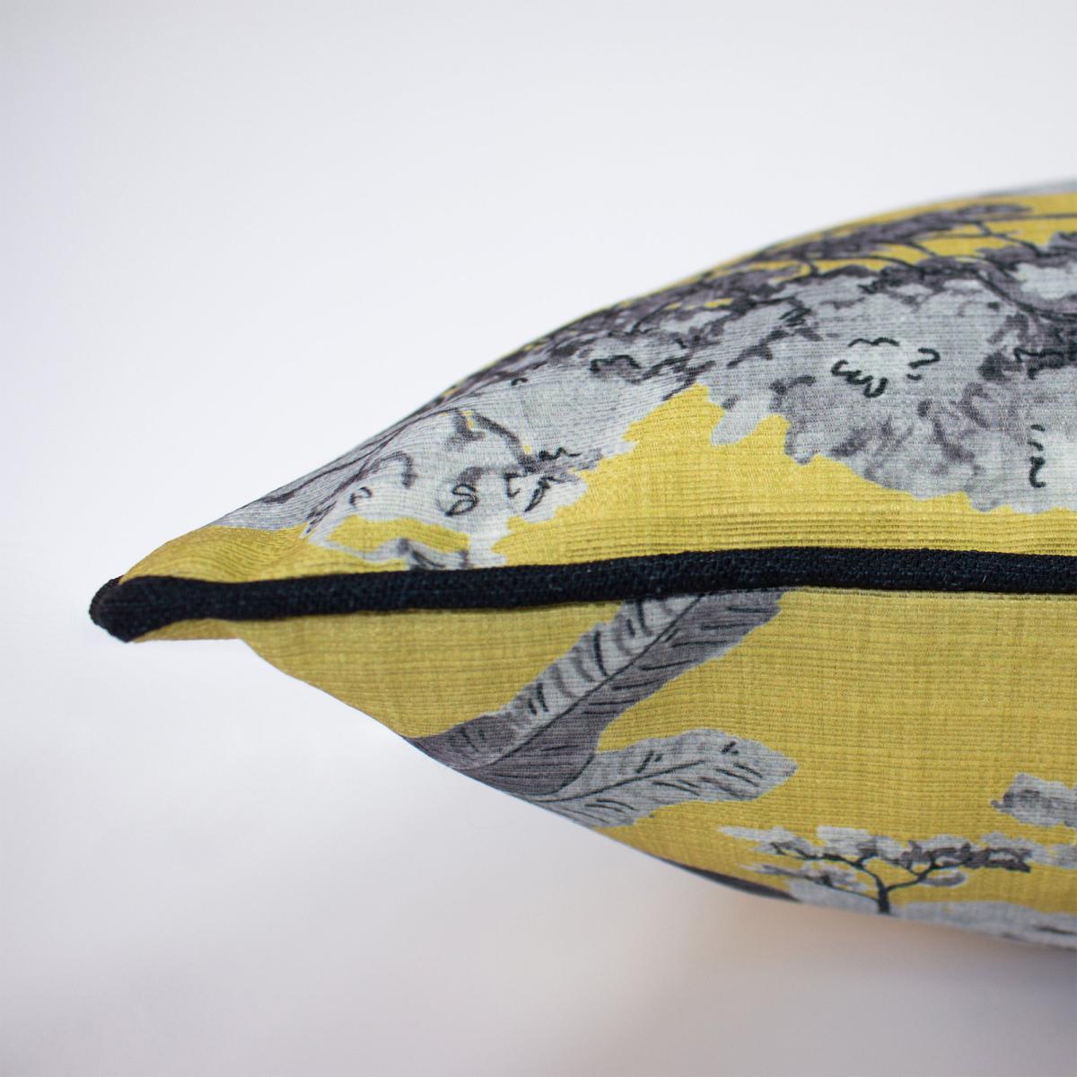 Safari Ochre Cushion Yellow and Grey – image 2