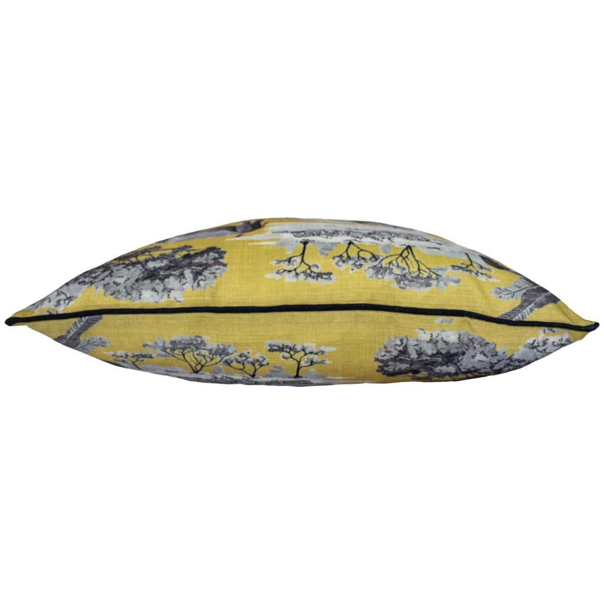 Safari Ochre Cushion Yellow and Grey – image 3