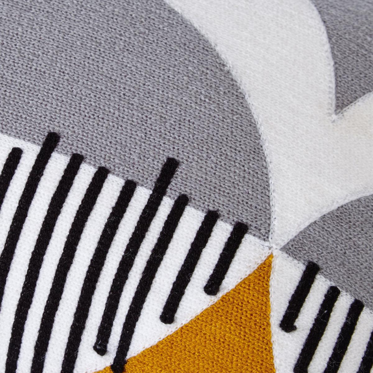 Elements Abstract Rectangular Cushion Grey / White – image 2