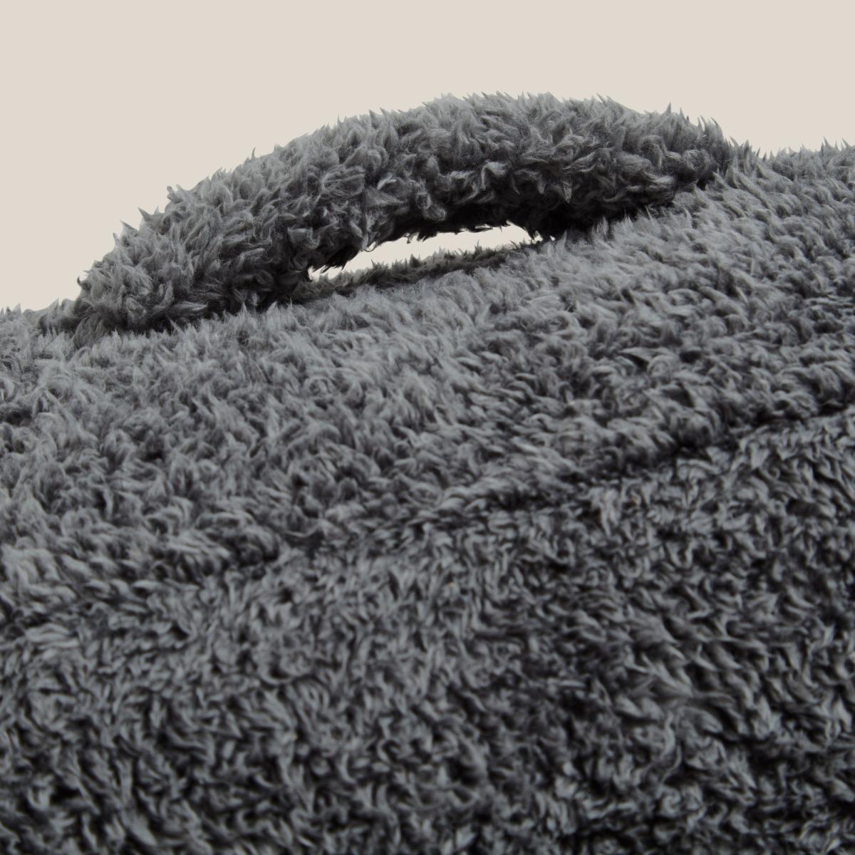 Charcoal Teddy Bear Cuddle Cushion for Double Bed Charcoal (Grey) – image 2