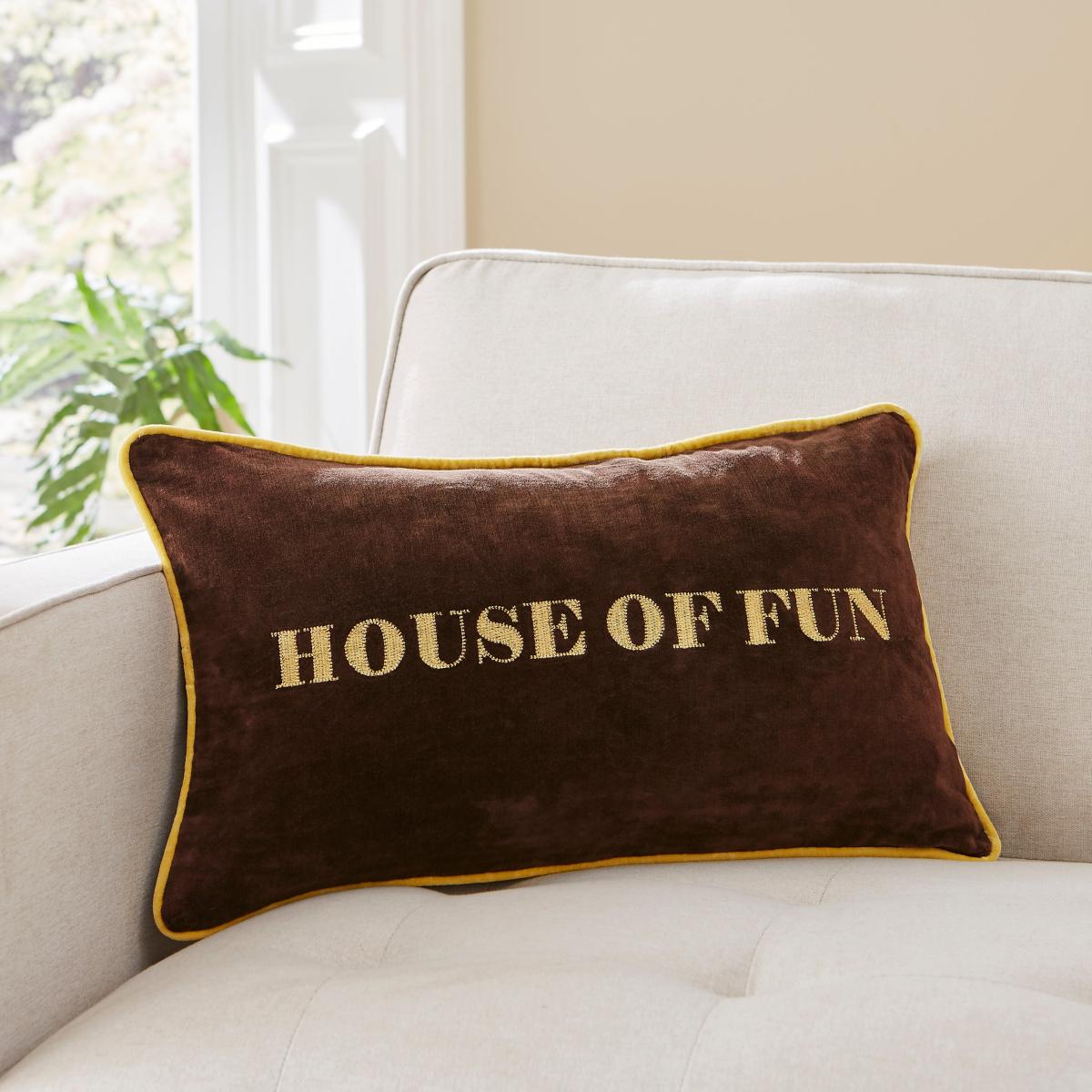 House of Fun Cushion Brown – image 2