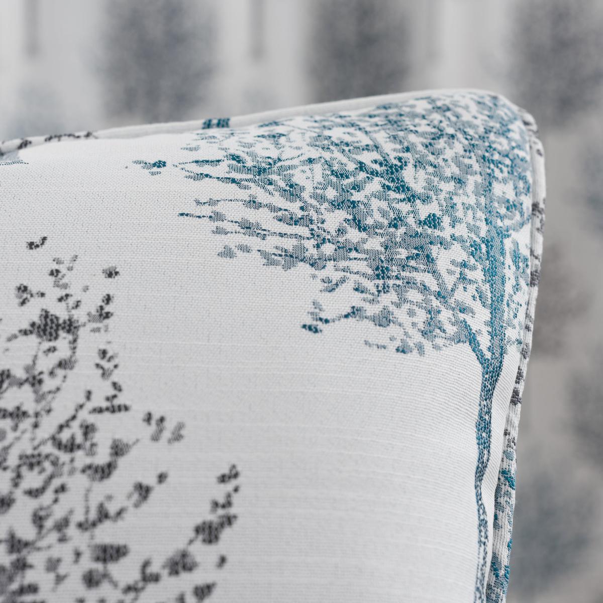 Jacquard Trees Teal Cushion Teal (Blue) – image 2