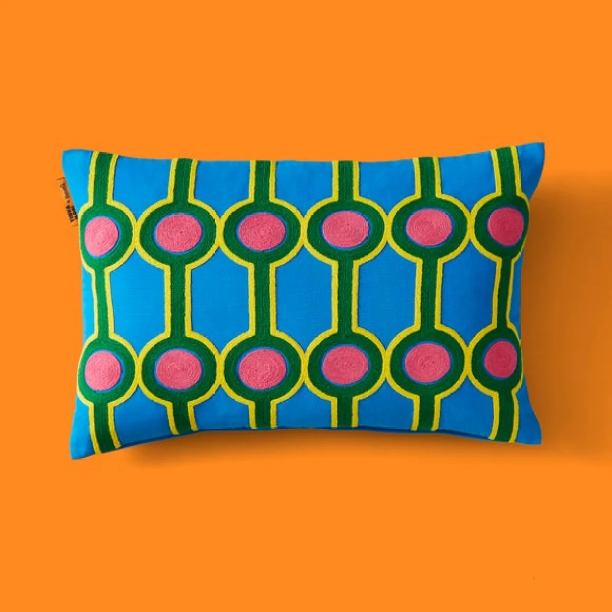 Yinka Ilori Symmetrical Stems Cotton Rectangle Cushion – image 2