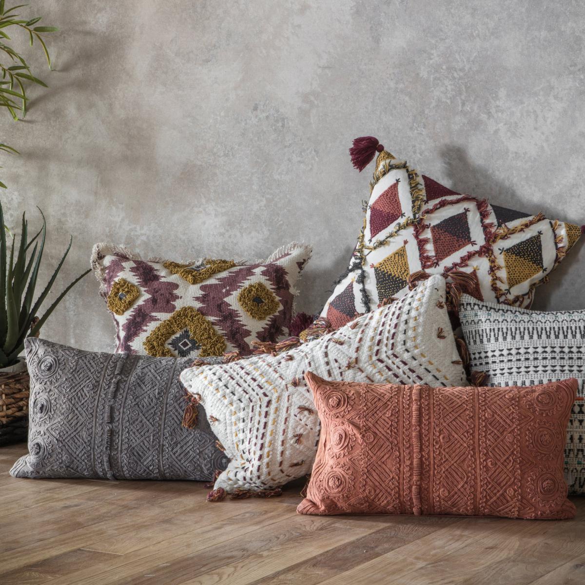 Paracas Burnt Orange Embroidered Cushion Burnt Orange – image 5