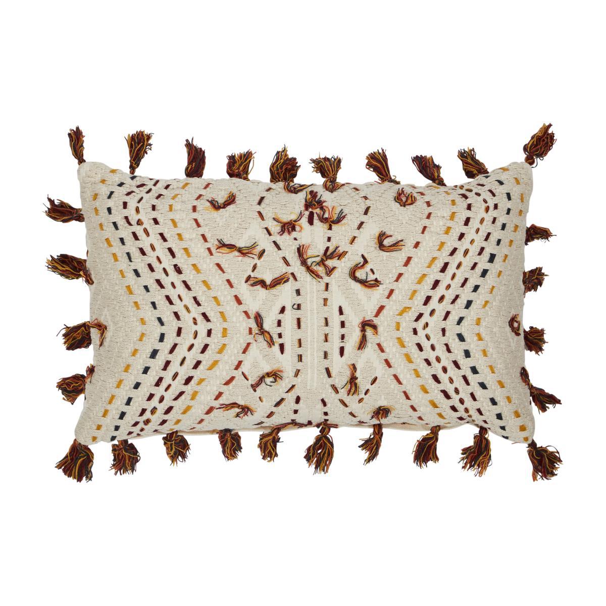 Paracas Burnt Orange Embroidered Cushion Burnt Orange – image 1