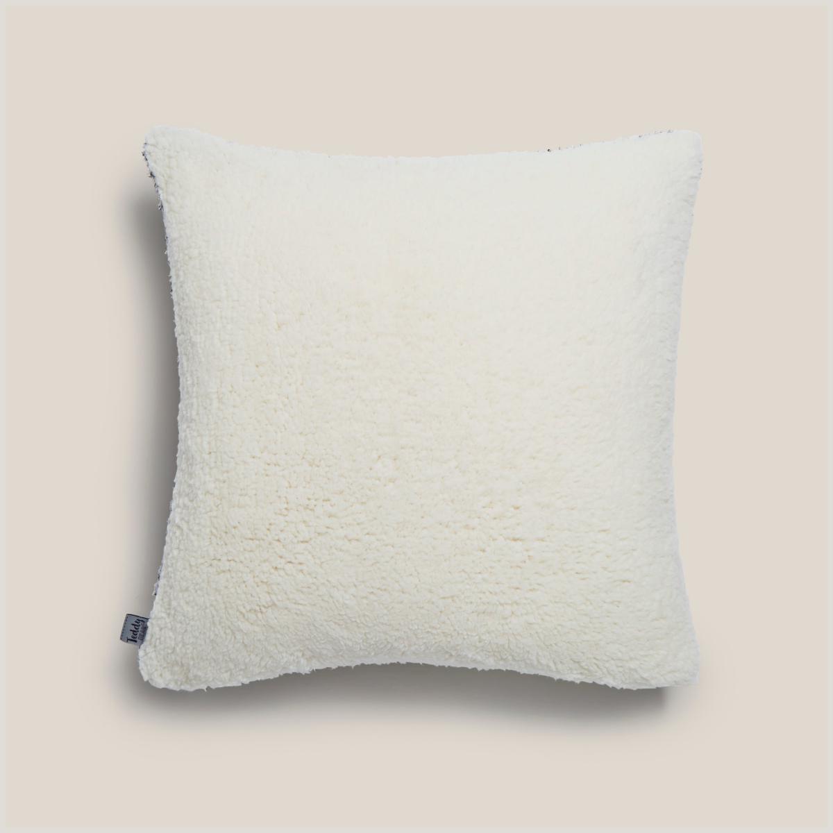 Teddy Bear Feather Soft Marl Cushion Grey – image 3