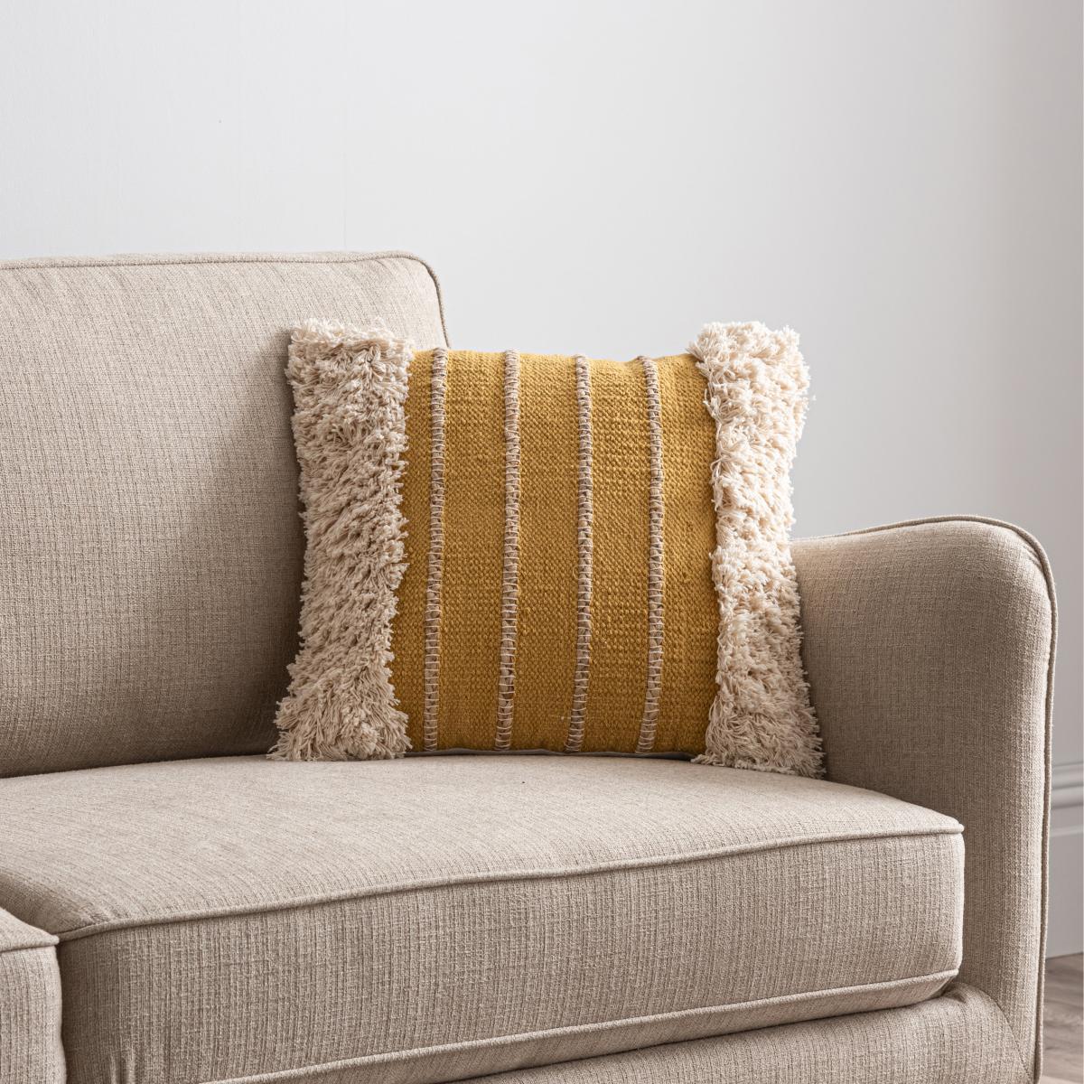 Luanda Tufted Ochre Cushion Ochre – image 2
