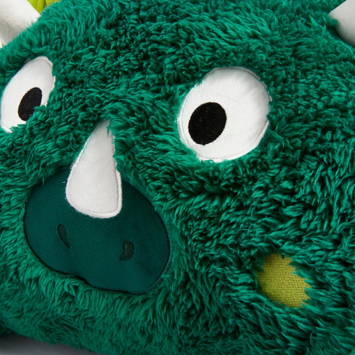 3D Dinosaur Cuddle Cushion Green – image 2