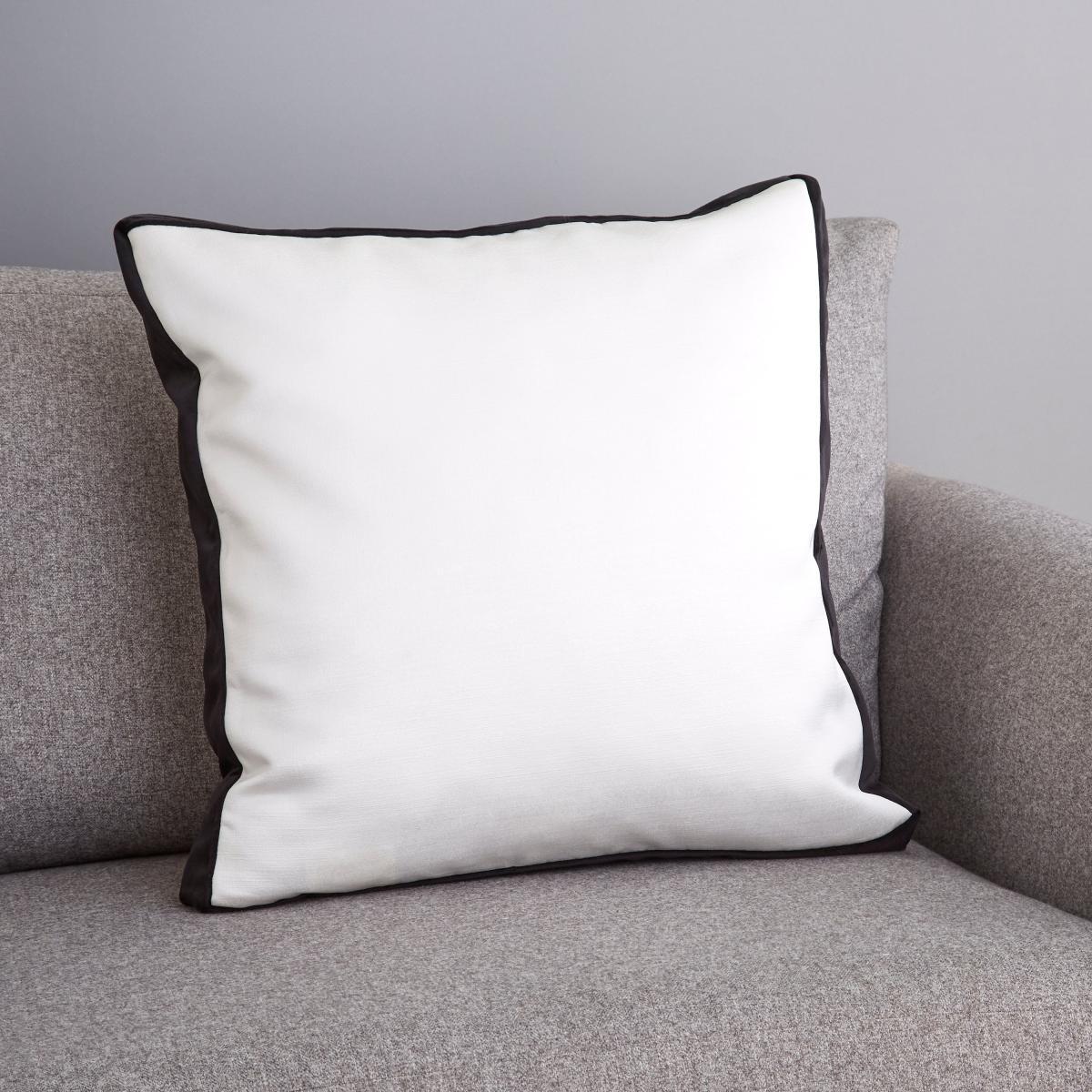 Satin Box Edge Cushion Black and white – image 1