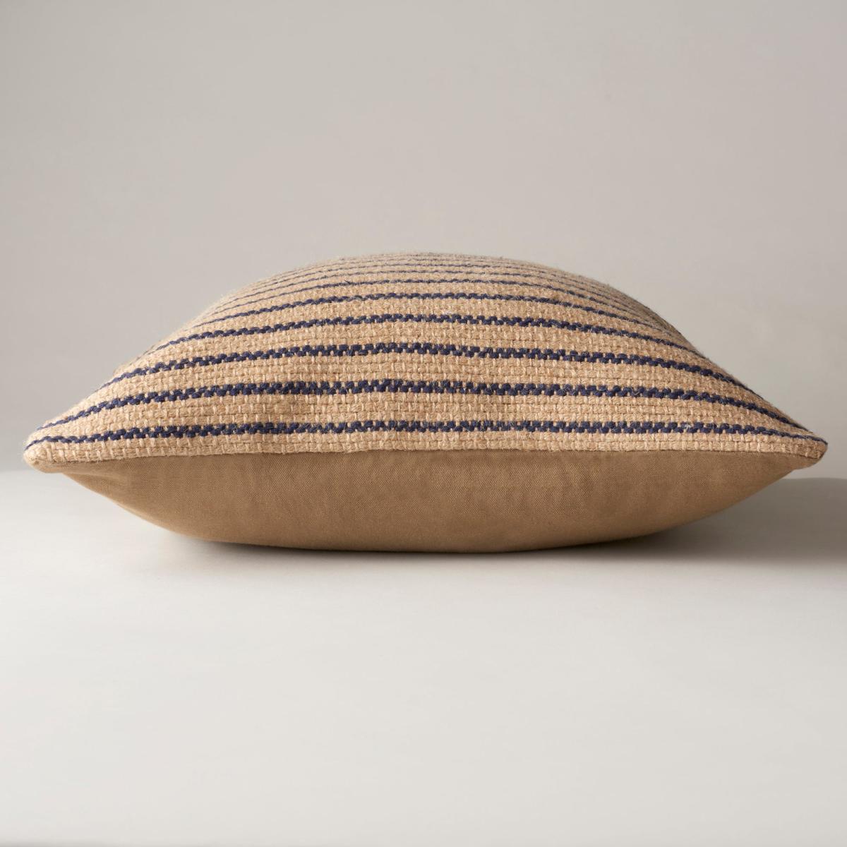 Jute Navy Stripe Cushion Navy – image 3