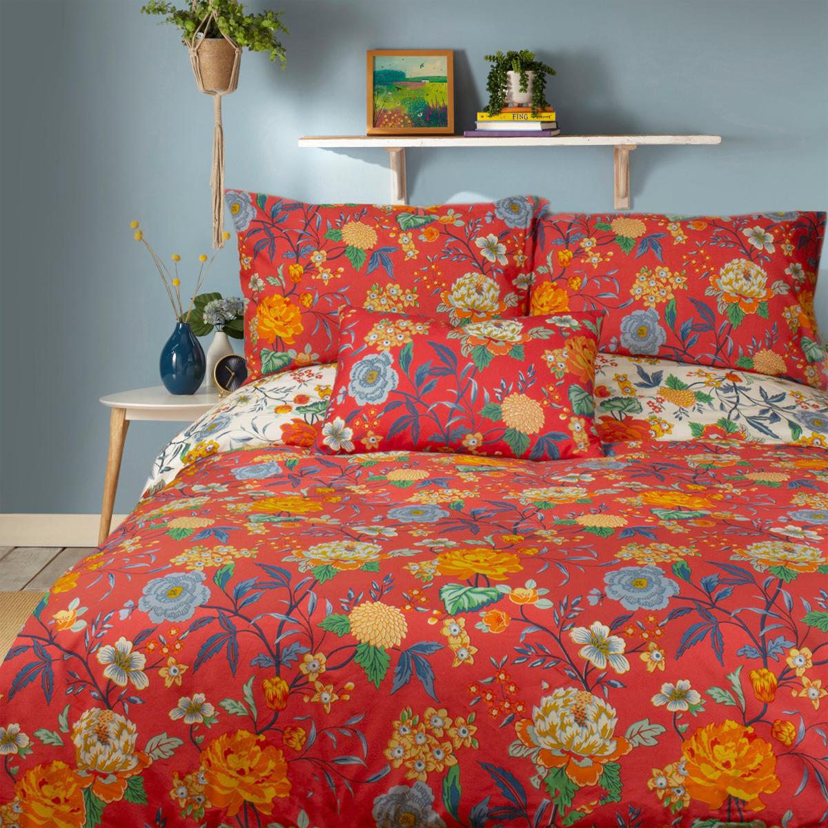 Furn. Azalea Red Printed Cushion Red – image 1