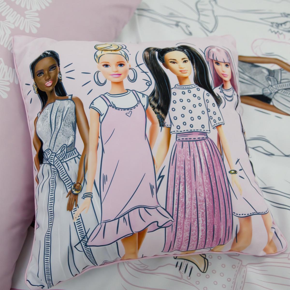 Barbie Figures Cushion Pink – image 1