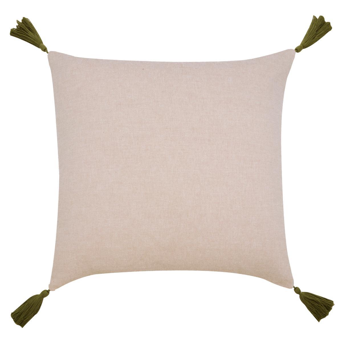Manor Leaf Applique Cushion Green – image 3