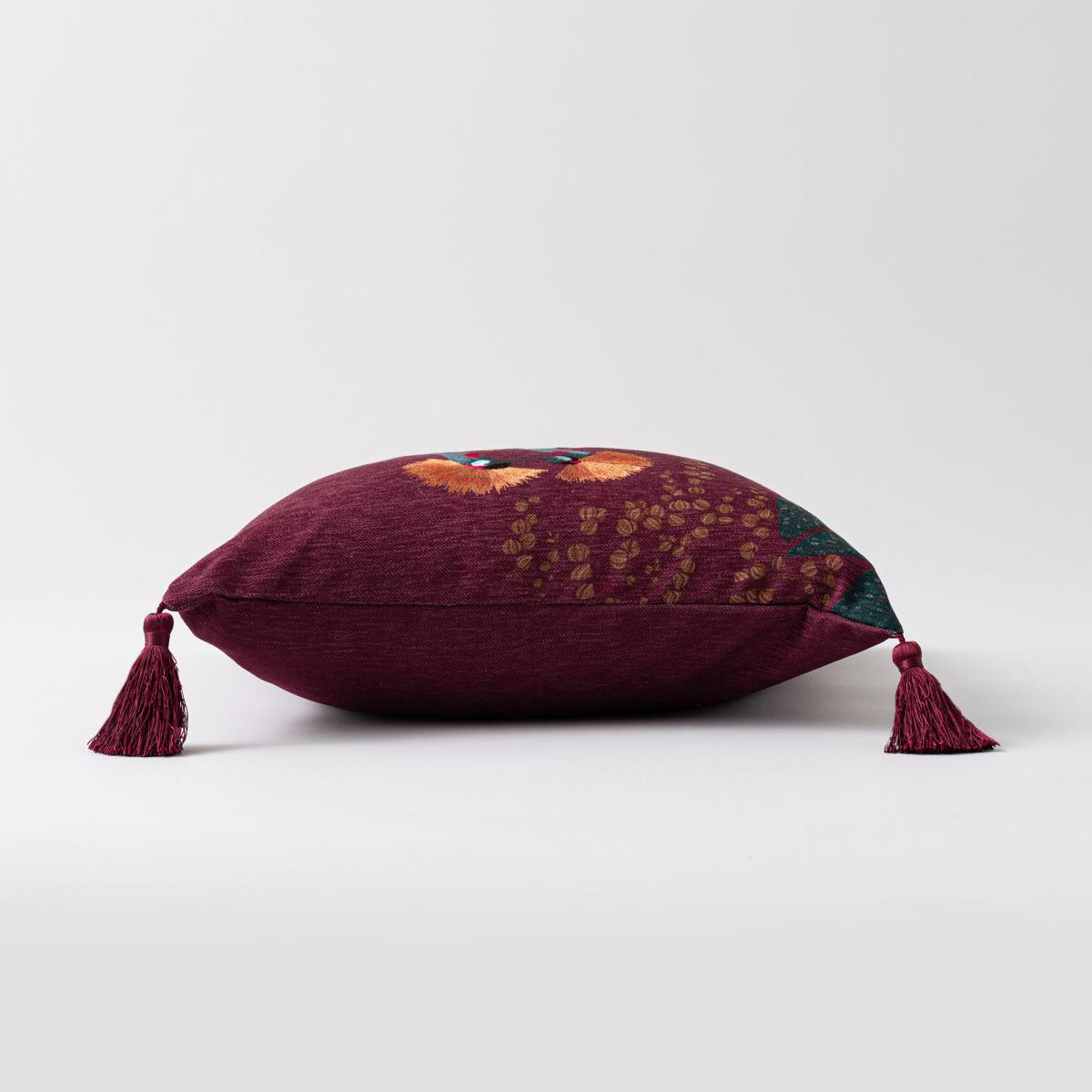 Mabira Cranes Cushion Merlot – image 4
