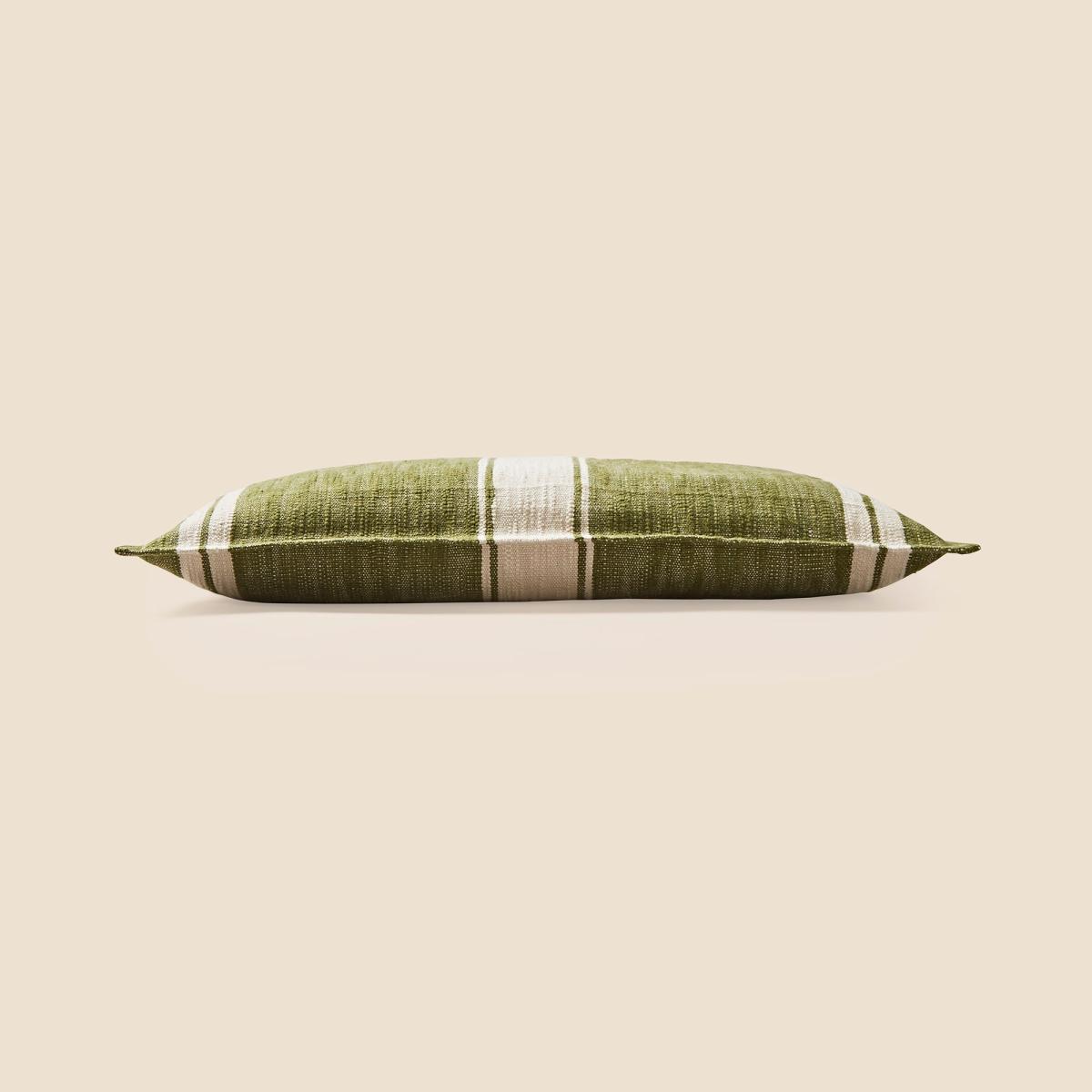Churchgate Mallory Striped Rectangular Cushion Olive – image 3