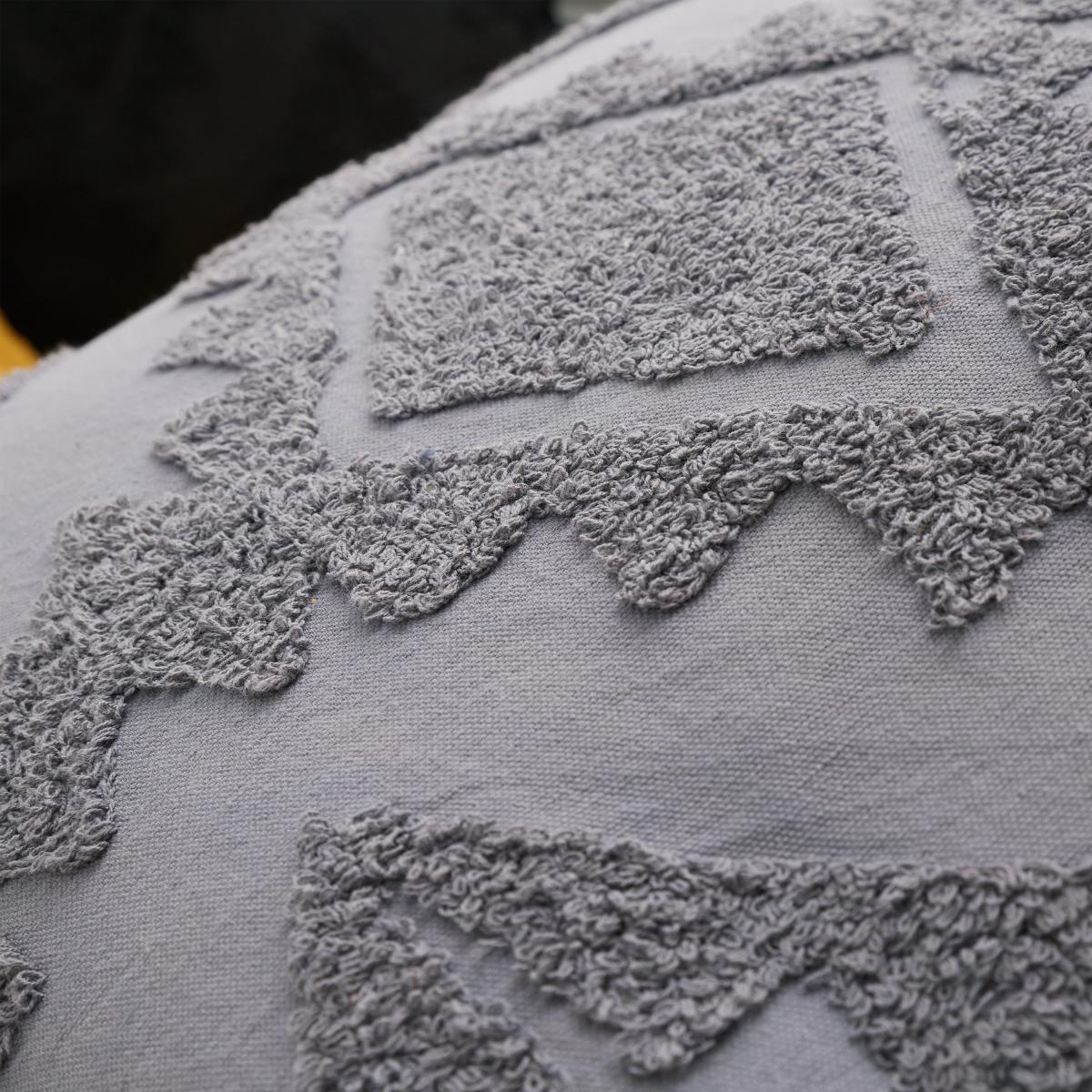 Pineapple Elephant Imani Tufted Cotton Cushion Charcoal – image 2