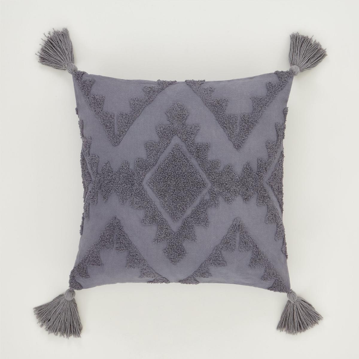 Pineapple Elephant Imani Tufted Cotton Cushion Charcoal – image 5