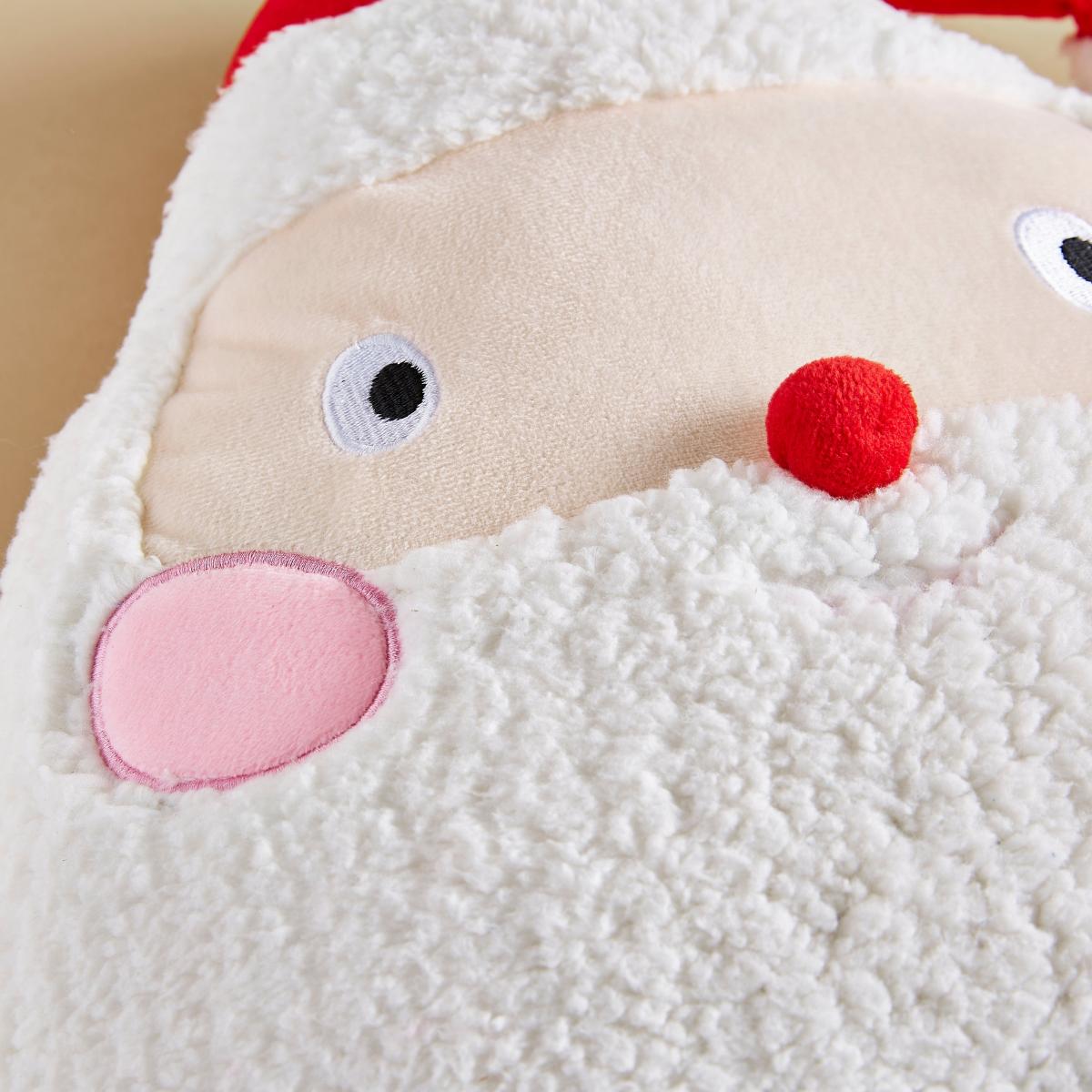 Santa Head Plush Cushion Red – image 3