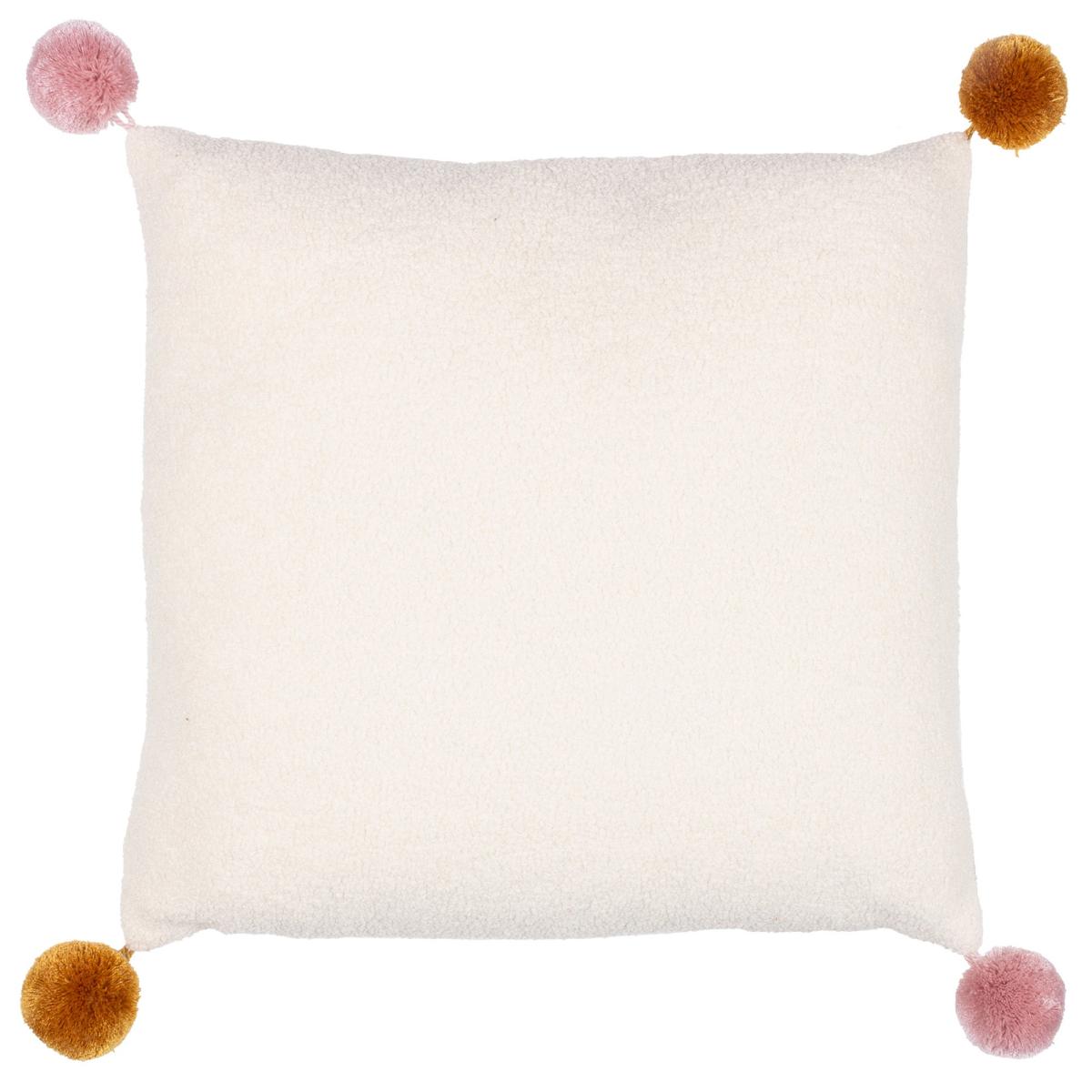 Pompoms Ready Set Snow Cushion Pink/Red/Green – image 2