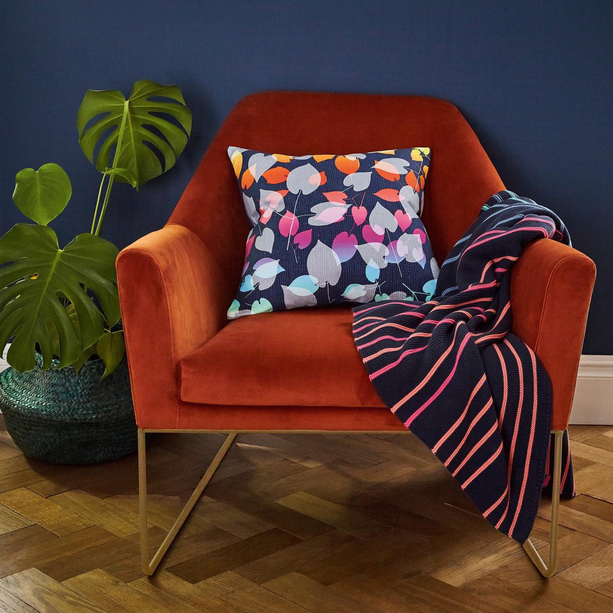 Clarissa Scatter Hearts Rainbow Cushion MultiColoured – image 2