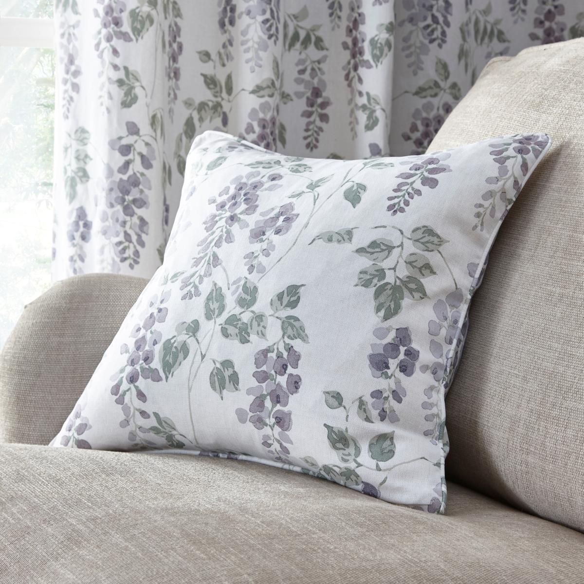 Wisteria Cushion White/Grey – image 1