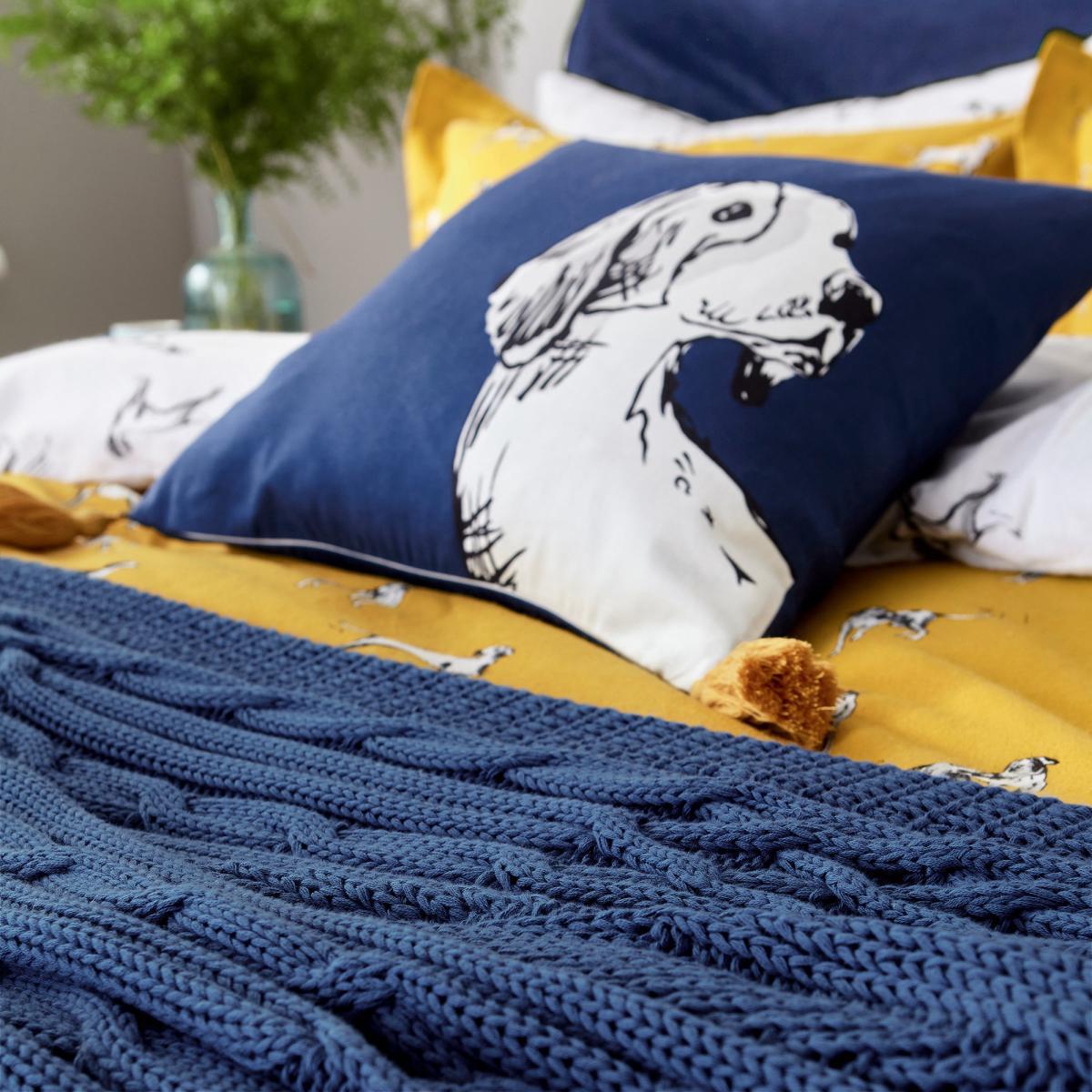 Joules Sketchy Dogs Navy Cushion Navy – image 2