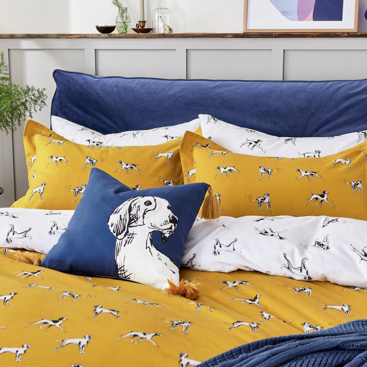 Joules Sketchy Dogs Navy Cushion Navy – image 3