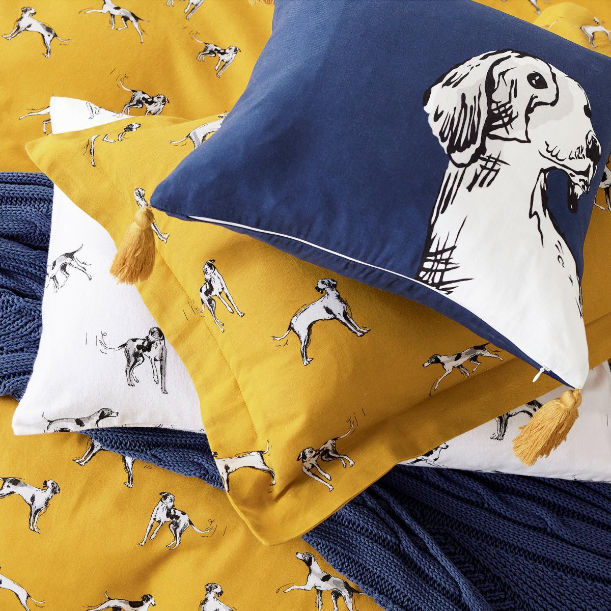 Joules Sketchy Dogs Navy Cushion Navy – image 4