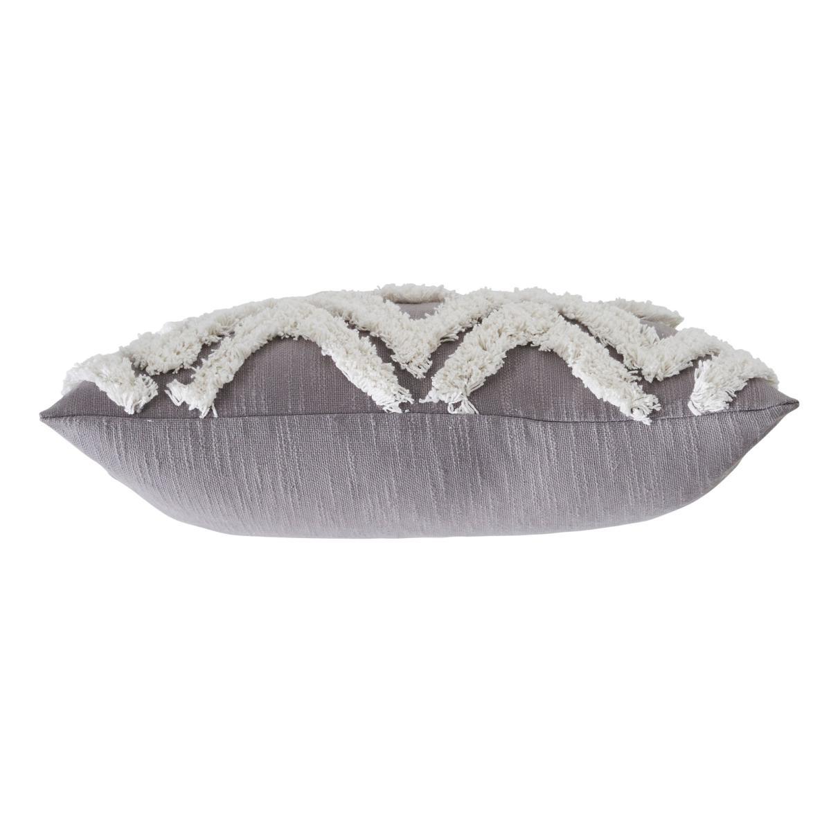 Oslo Tufted Grey Cushion Grey – image 3