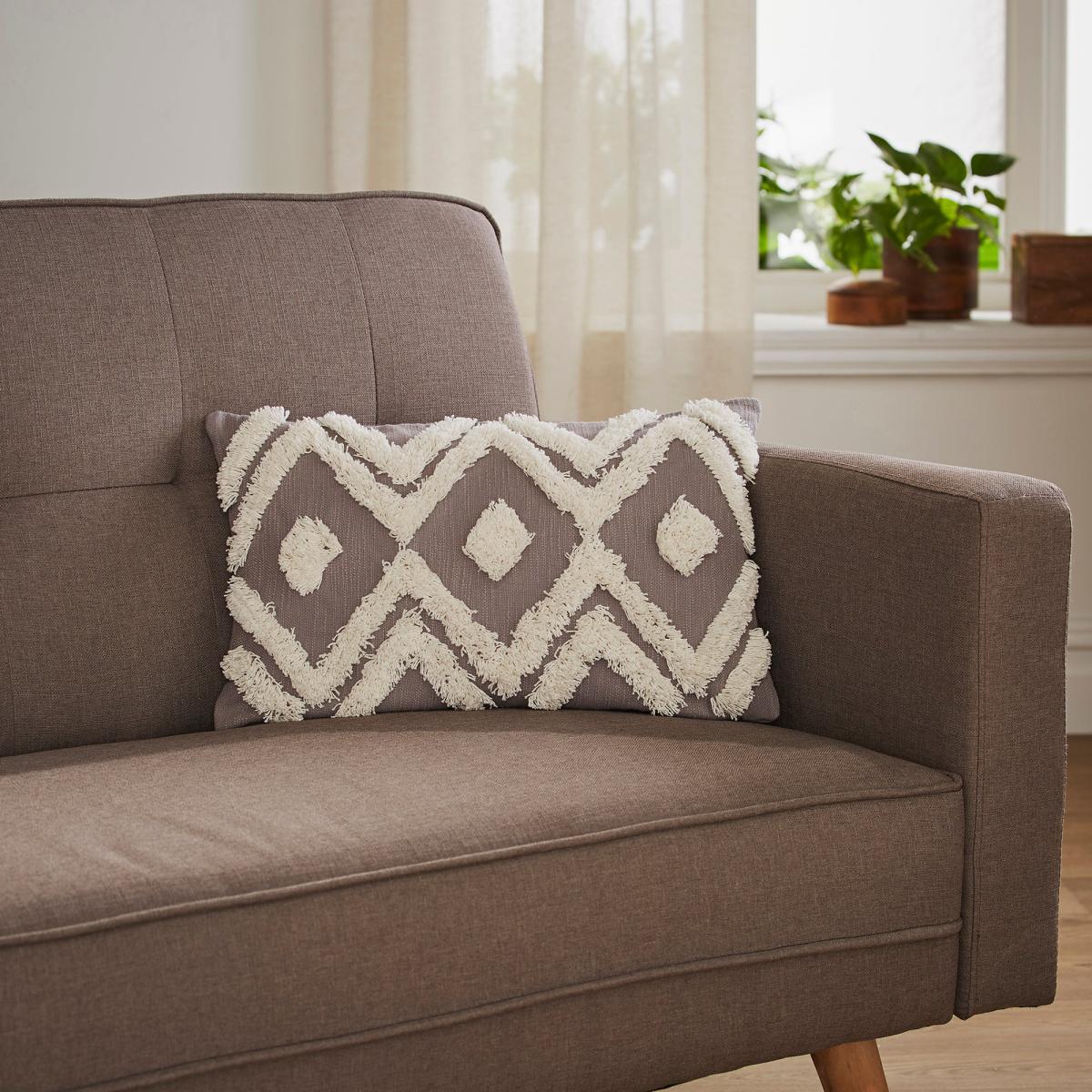 Oslo Tufted Grey Cushion Grey – image 5