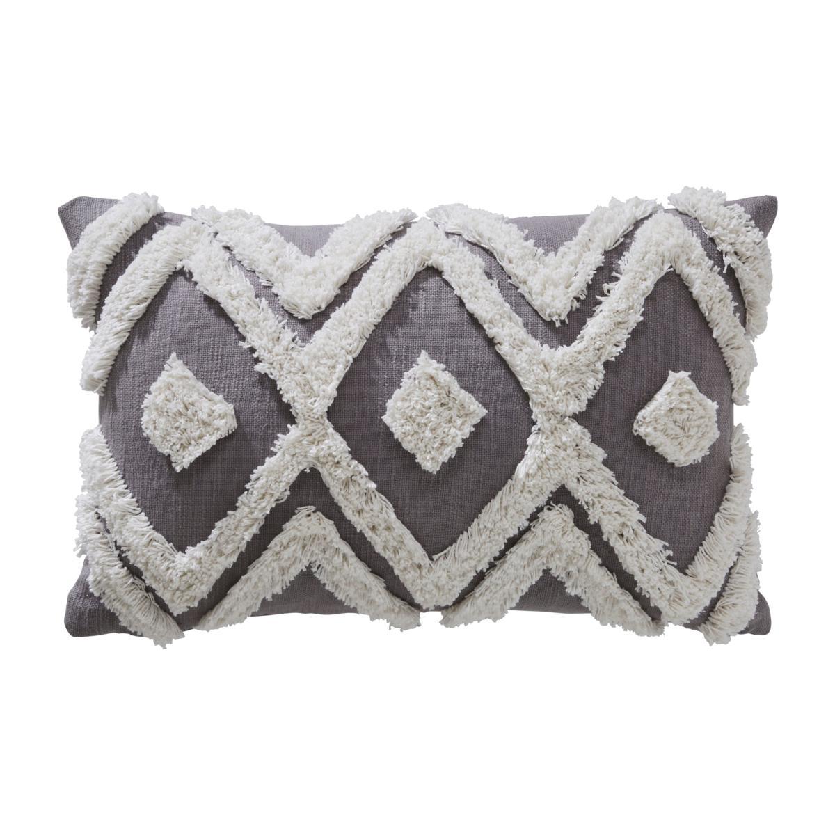Oslo Tufted Grey Cushion Grey – image 1