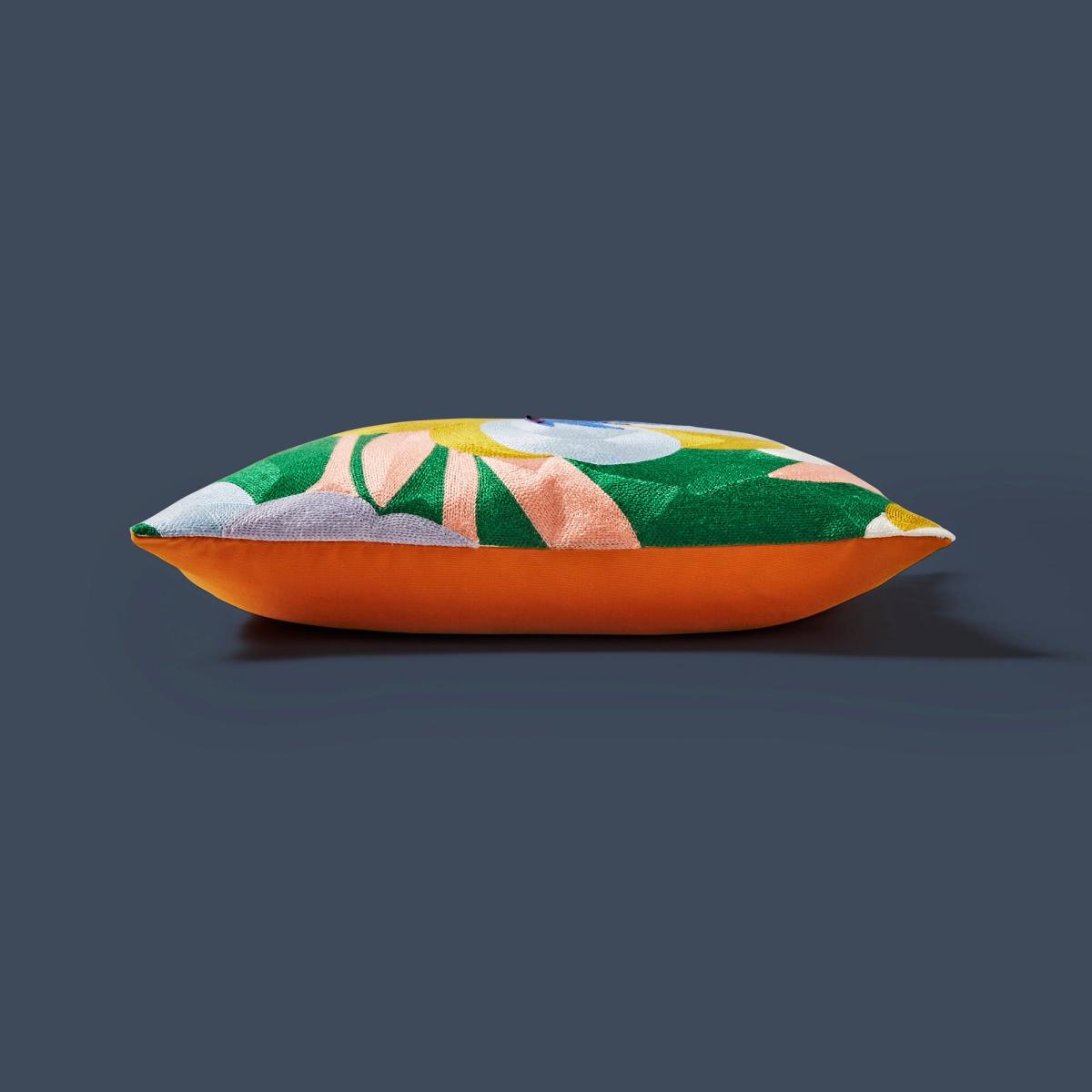 Elements Fieldsley Floral Crewel Square Cushion MultiColoured – image 3