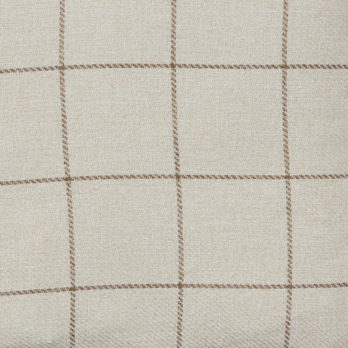 Ellis Checked Natural Cushion Grey and Brown – image 2