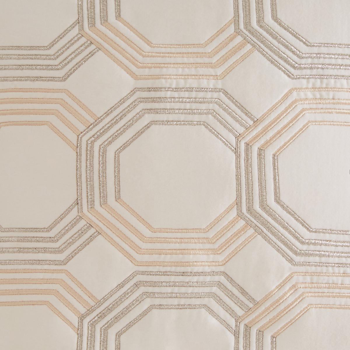 Dorma Geometric Embroidered Cushion Gold and Cream – image 3
