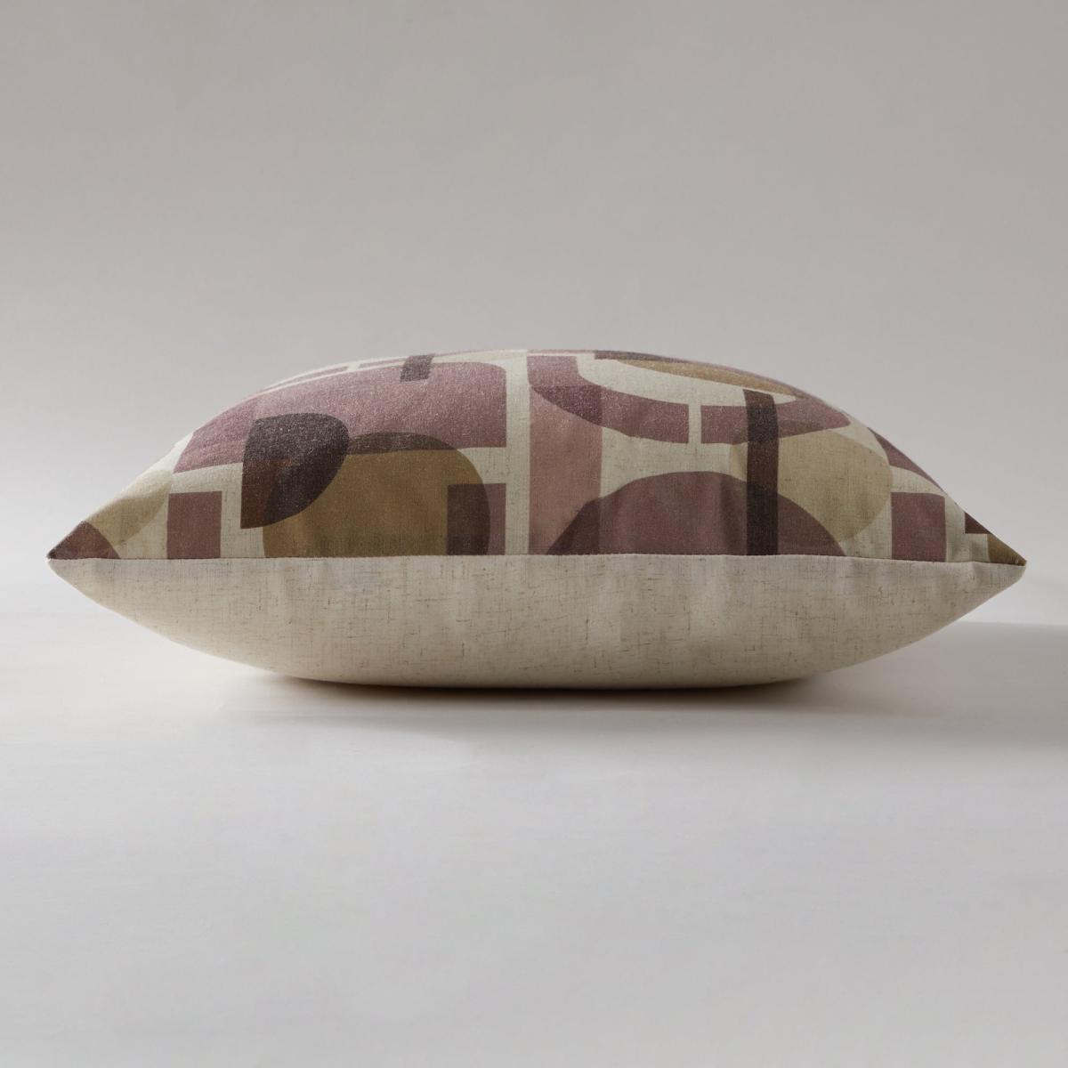 Bauhaus Style Semi Circle Cushion White, Purple and Yellow – image 4